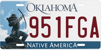 OK license plate 951FGA