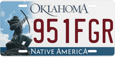 OK license plate 951FGR