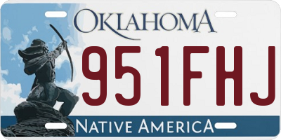 OK license plate 951FHJ