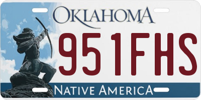 OK license plate 951FHS