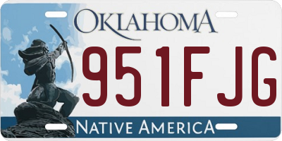 OK license plate 951FJG