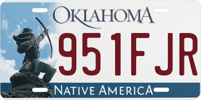 OK license plate 951FJR