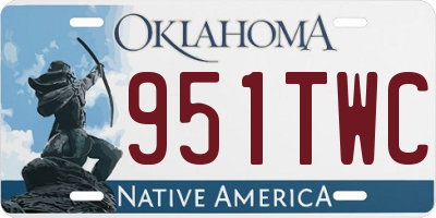 OK license plate 951TWC