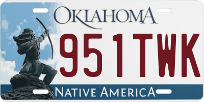 OK license plate 951TWK
