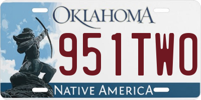 OK license plate 951TWO