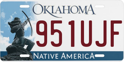 OK license plate 951UJF