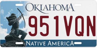 OK license plate 951VQN