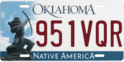 OK license plate 951VQR