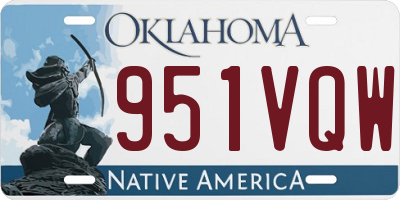 OK license plate 951VQW
