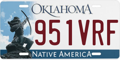 OK license plate 951VRF