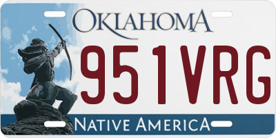 OK license plate 951VRG