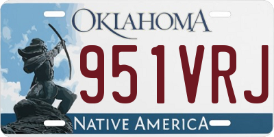 OK license plate 951VRJ