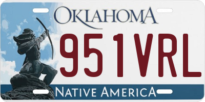 OK license plate 951VRL