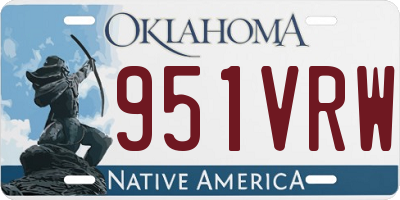 OK license plate 951VRW