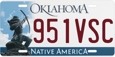 OK license plate 951VSC