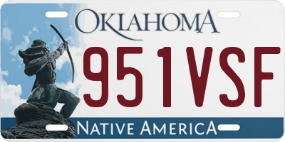 OK license plate 951VSF