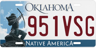 OK license plate 951VSG