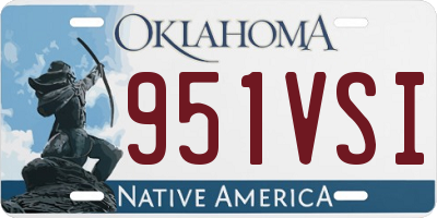 OK license plate 951VSI