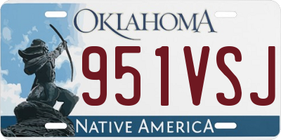 OK license plate 951VSJ