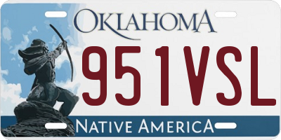 OK license plate 951VSL