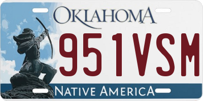 OK license plate 951VSM