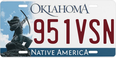 OK license plate 951VSN