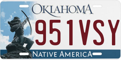 OK license plate 951VSY