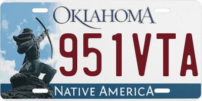 OK license plate 951VTA