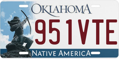 OK license plate 951VTE