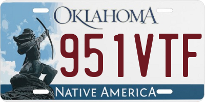 OK license plate 951VTF