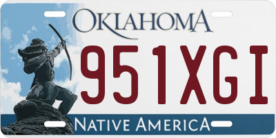 OK license plate 951XGI