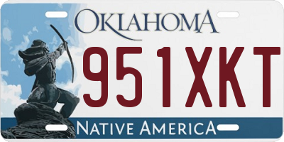 OK license plate 951XKT