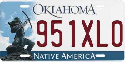 OK license plate 951XLO