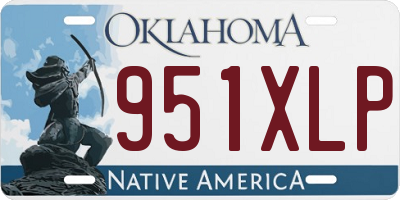 OK license plate 951XLP