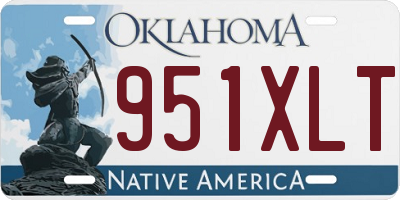 OK license plate 951XLT