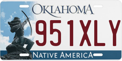 OK license plate 951XLY