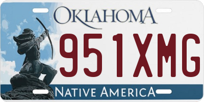 OK license plate 951XMG