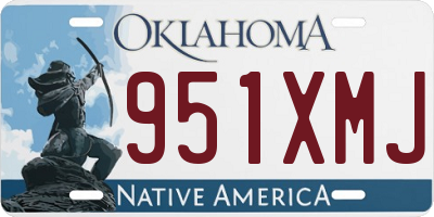 OK license plate 951XMJ