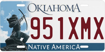 OK license plate 951XMX