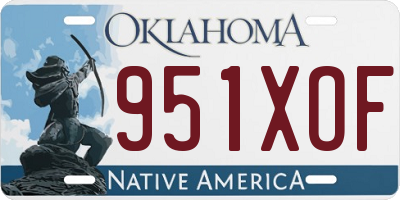 OK license plate 951XOF