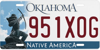 OK license plate 951XOG