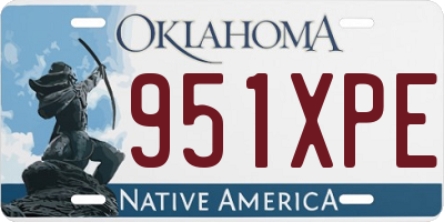 OK license plate 951XPE