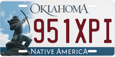 OK license plate 951XPI