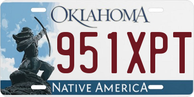 OK license plate 951XPT