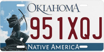 OK license plate 951XQJ