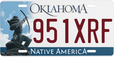OK license plate 951XRF
