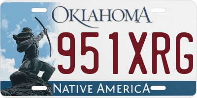 OK license plate 951XRG