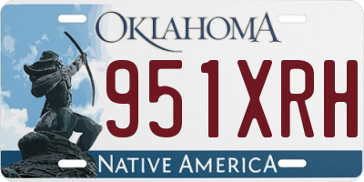 OK license plate 951XRH