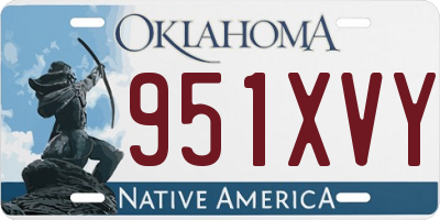 OK license plate 951XVY