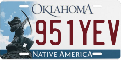 OK license plate 951YEV